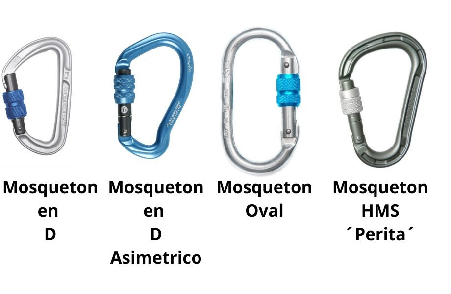 Tipos de mosqueton segun forma